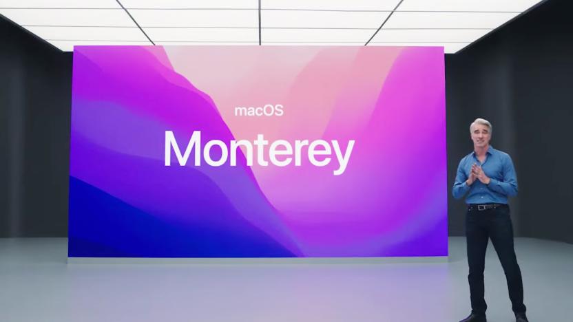 Apple's macOS Monterey presentation.