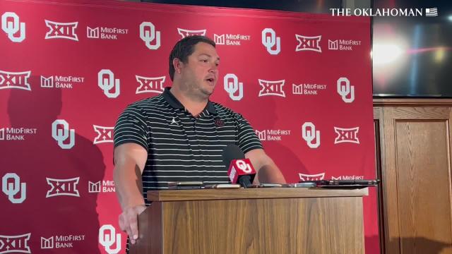 Oklahoma offensive coordinator Jeff Lebby speaks ahead of Sooners opener vs. UTEP