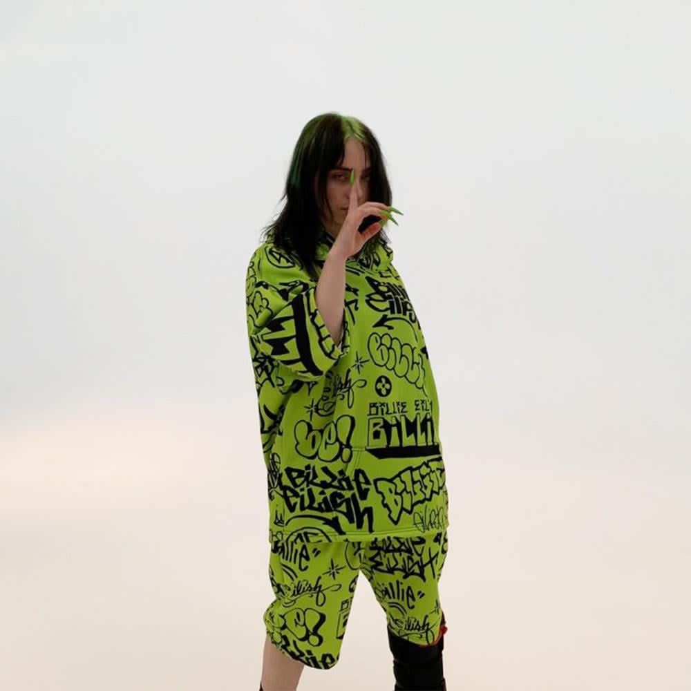 neon billie eilish hoodie