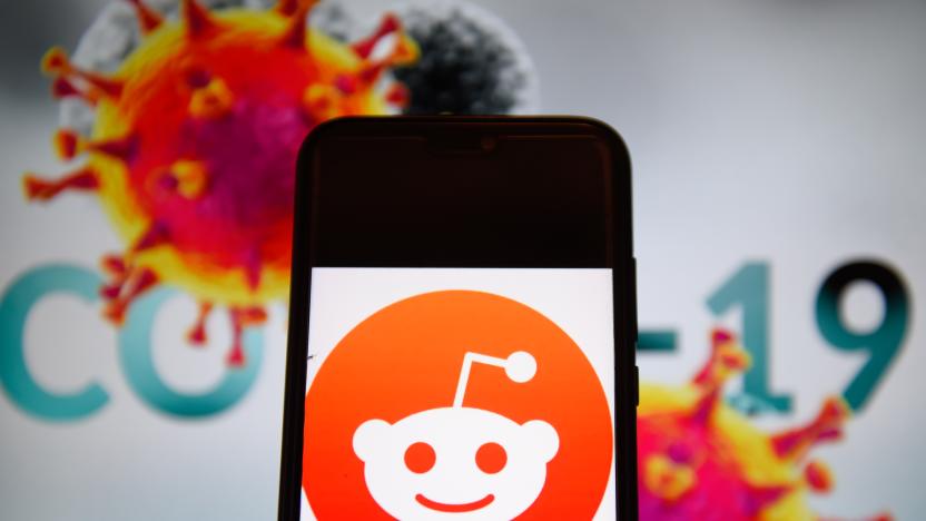 POLAND - 2020/04/10: In this photo illustration a Reddit logo is seen displayed on a smartphone with a  COVID 19 sample on the background. (Photo Illustration by Omar Marques/SOPA Images/LightRocket via Getty Images)
