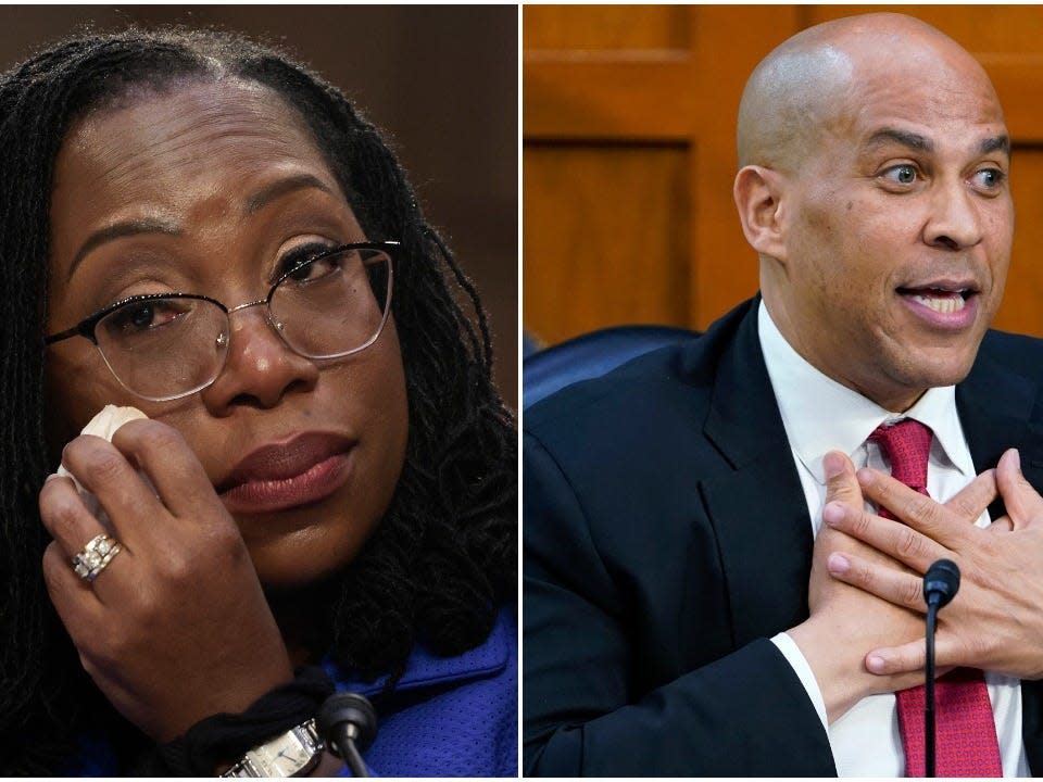 Cory Booker moves Ketanji Brown Jackson to tears as he boosts her history-making..
