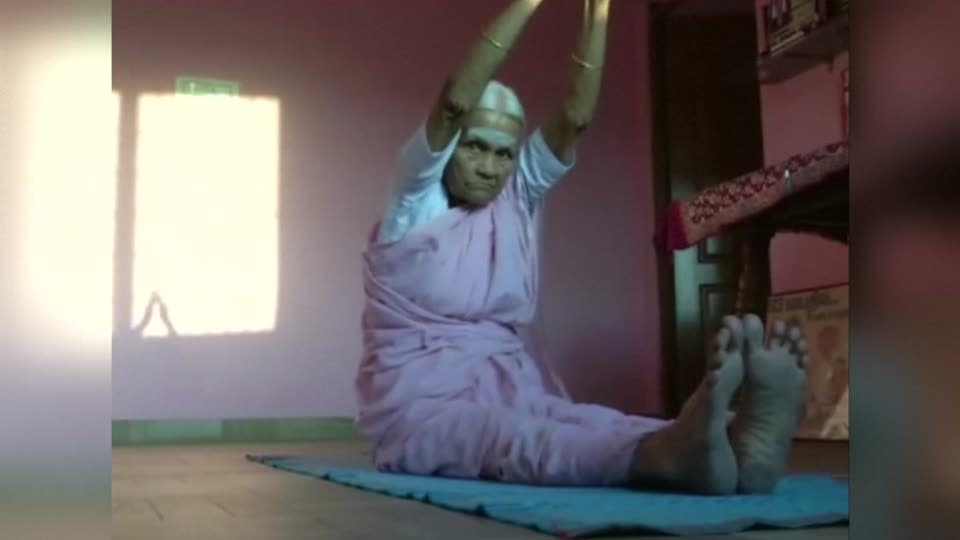 98 Year Old Indian Granny Inspires Youngsters To Take Up Yoga