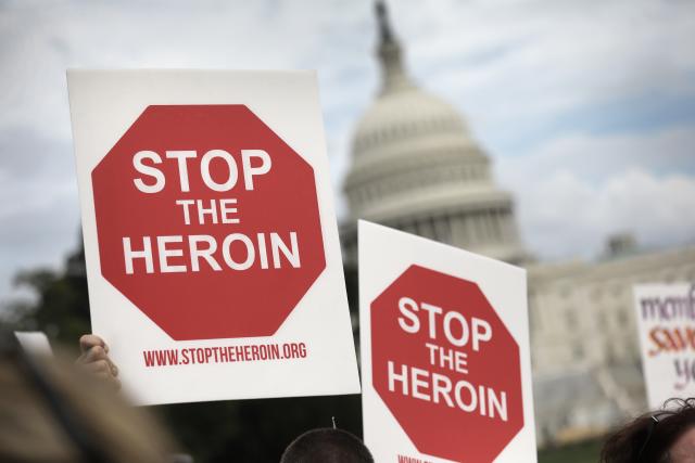 A rally about the opioid/heroine epidemic