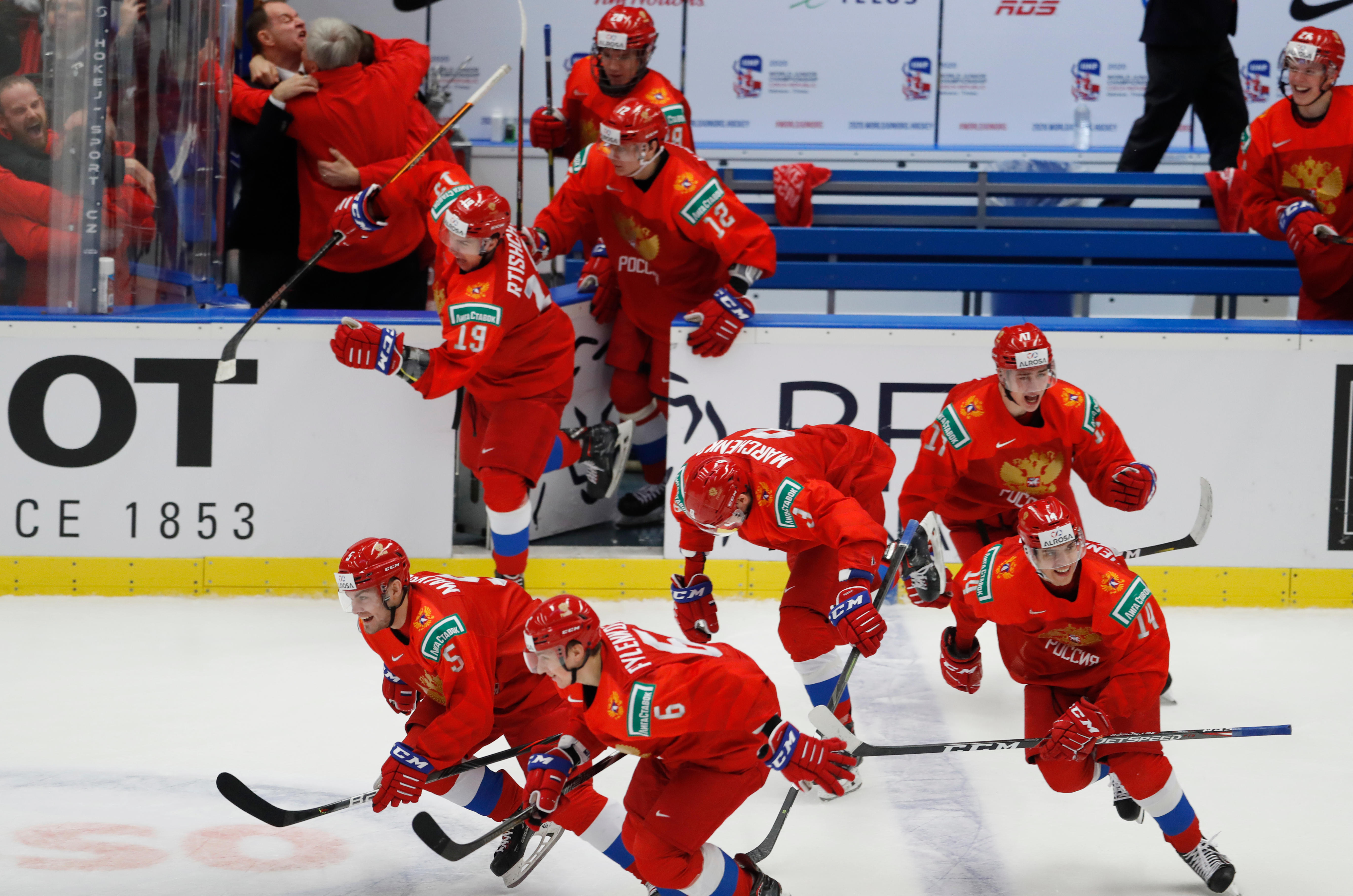 Russia beats Sweden 54 to reach world juniors final