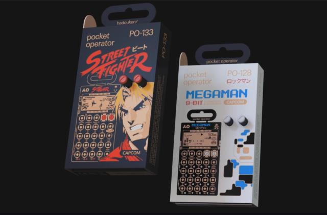 Teenage Engineering PO-133 Street Fighter and PO-128 Mega Man synths
