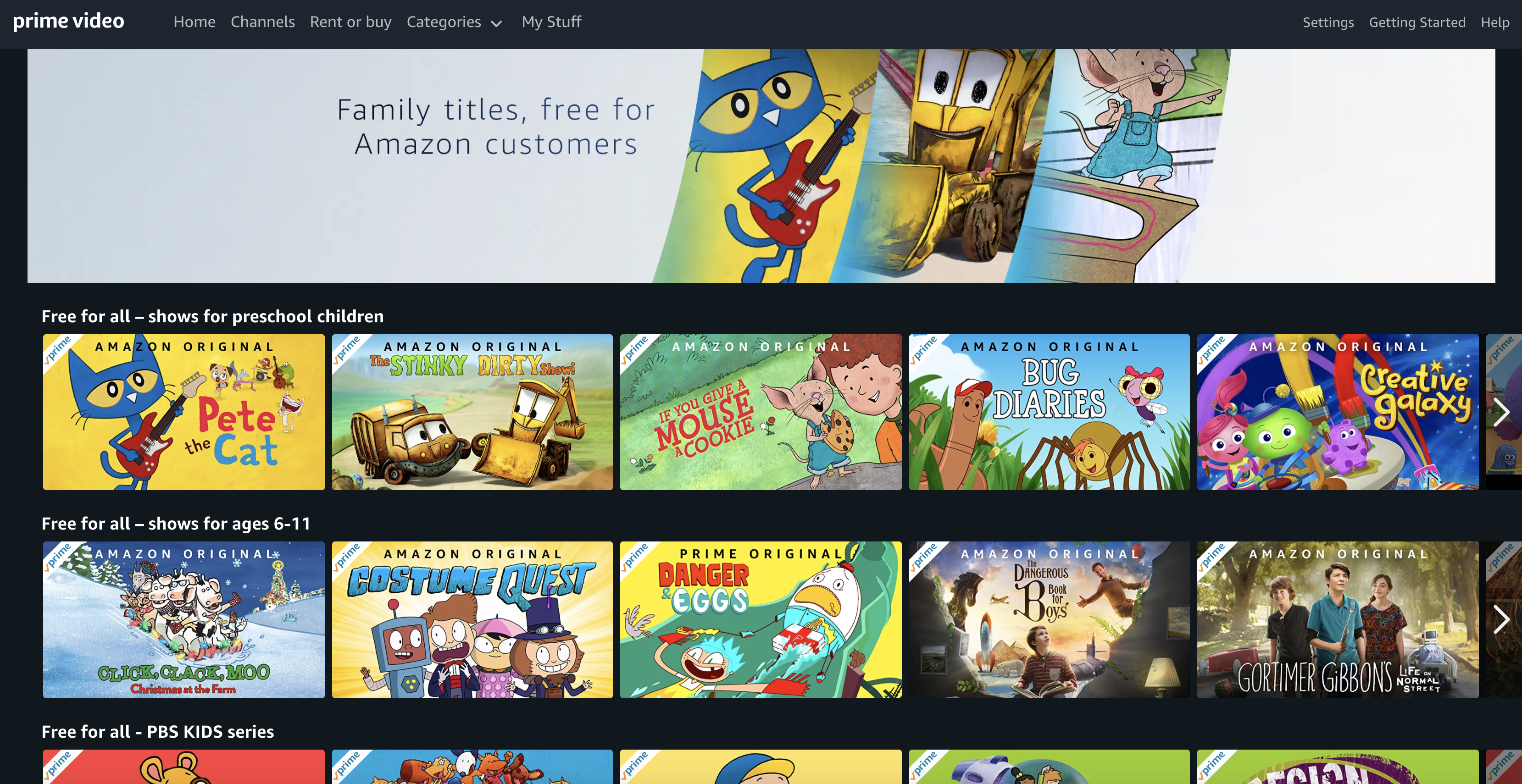 Amazon Prime Video is streaming kids' movies and TV for ...