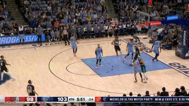 Anfernee Simons with a 2-pointer vs the Memphis Grizzlies