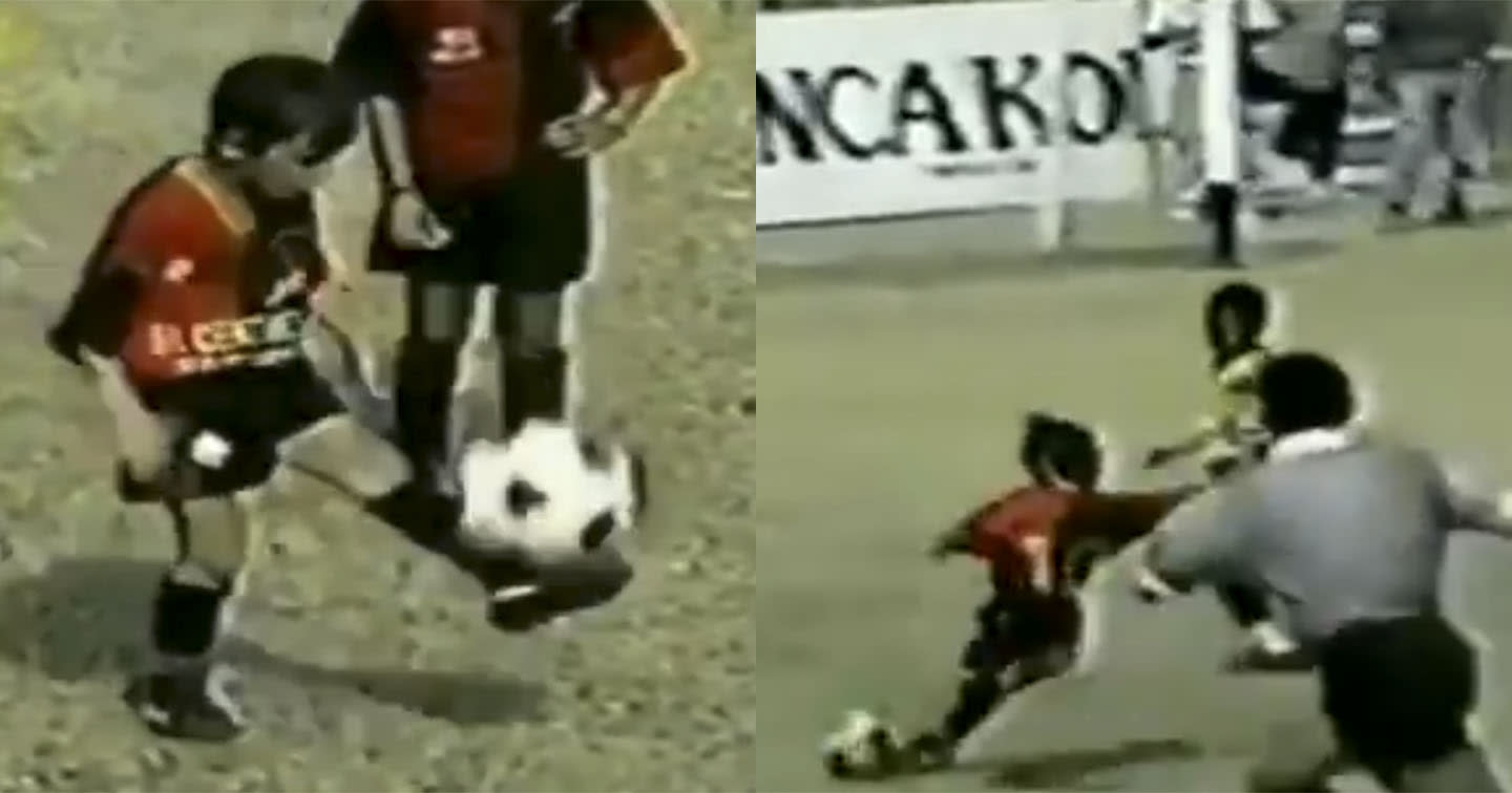 “Stop that dwarf!”  the old video where Messi, with 9 years, sweeps all his rivals