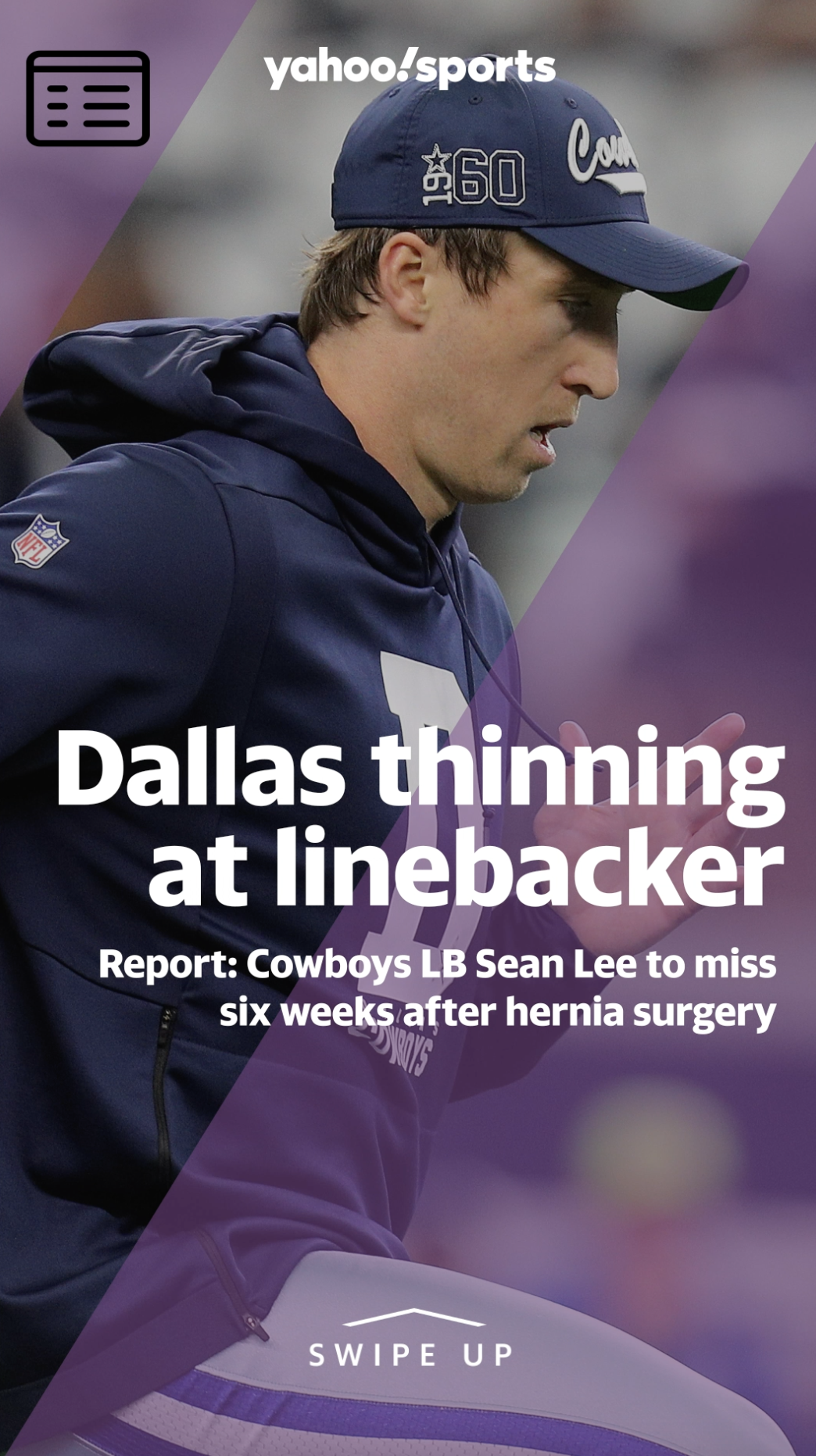 Report: Cowboys LB Sean Lee to miss six weeks after hernia surgery