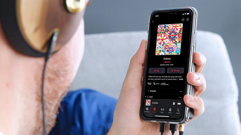 Apple Music app on an iPhone