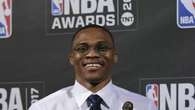 Russell Westbrook wins Most Valuable Player at 2017 NBA Awards