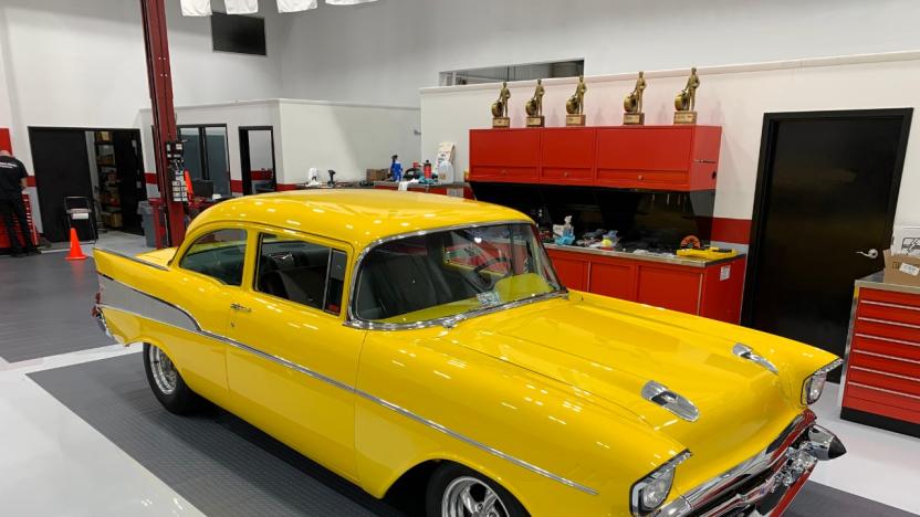 The 1957 Chevy hot rod known as Project X has been rebuilt for the EV era with a Chevrolet Performance concept electric propulsion system.