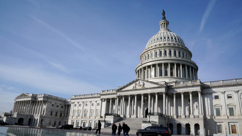 The U.S. Capitol building is seen on the day of U.S. President Joe Biden's State of the Union Address to a joint session of Congress on Capitol Hill in Washington, U.S., February 7, 2023. REUTERS/Elizabeth Frantz