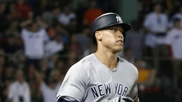 VIDEO: Jackie Bradley Jr. robs Aaron Judge of two-run home run