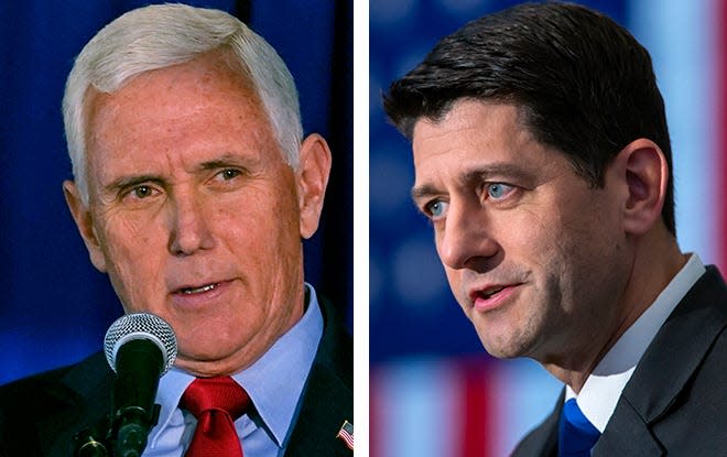 Paul Ryan called Mike Pence ahead of Jan. 6 to tell him he did not have authorit..