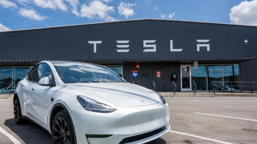 AUSTIN, TEXAS - MAY 31: A Tesla Model Y is seen on a Tesla car lot on May 31, 2023 in Austin, Texas. Tesla's Model Y has become the world's best selling car in the first quarter of 2023. (Photo by Brandon Bell/Getty Images)