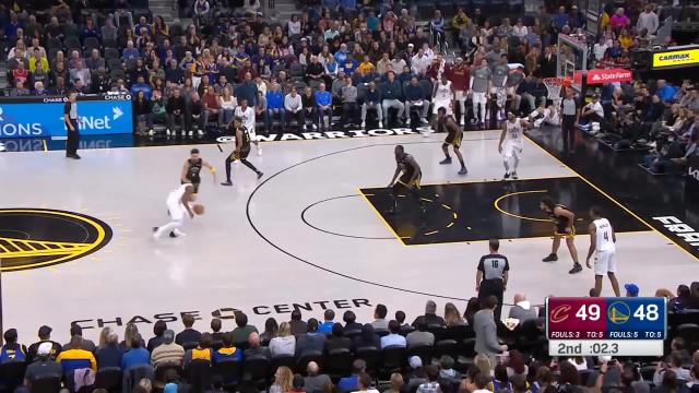 Donovan Mitchell with an assist vs the Golden State Warriors