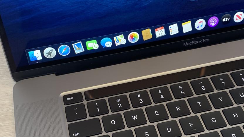 12 November 2019, US, New York: The new MacBook Pro, recorded at an Apple presentation in New York, features a redesigned keyboard, a sophisticated sound system, and a 16-inch display. Photo: Christoph Dernbach/dpa (Photo by Christoph Dernbach/picture alliance via Getty Images)