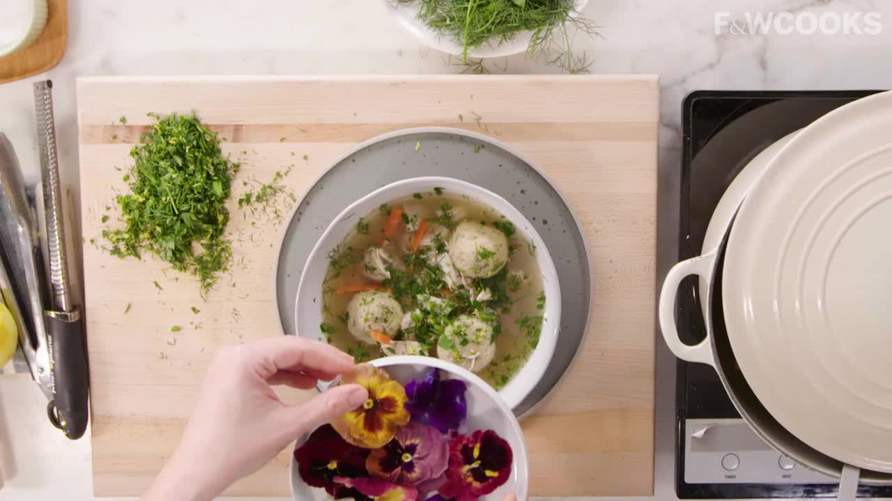 Herb Garden Matzo Ball Soup