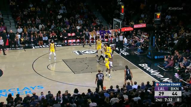 Nicolas Claxton with a dunk vs the Los Angeles Lakers