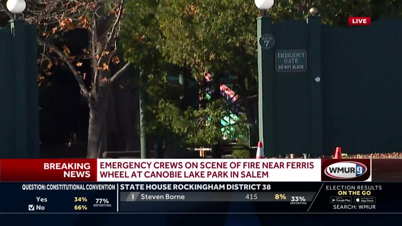 LOOK: Firefighters Practice Rescues Atop Canobie Lake Park Roller Coasters,  Ferris Wheel - CBS Boston