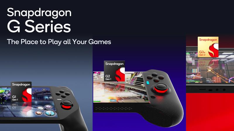 Renders of three gaming device with Qualcomm's Snapdragon chips on top of each.