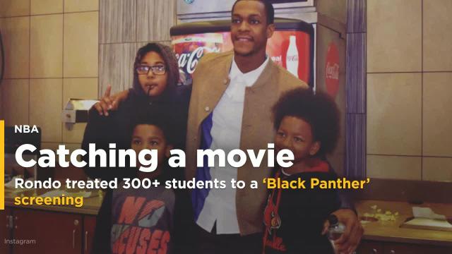 Rajon Rondo treated more than 300 students to a 'Black Panther' screening