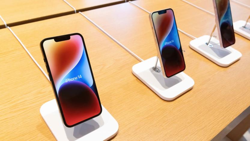 TOKYO, JAPAN - 2022/10/20: iPhone 14 on display inside Apple store in Marunouchi, Tokyo. (Photo by Stanislav Kogiku/SOPA Images/LightRocket via Getty Images)