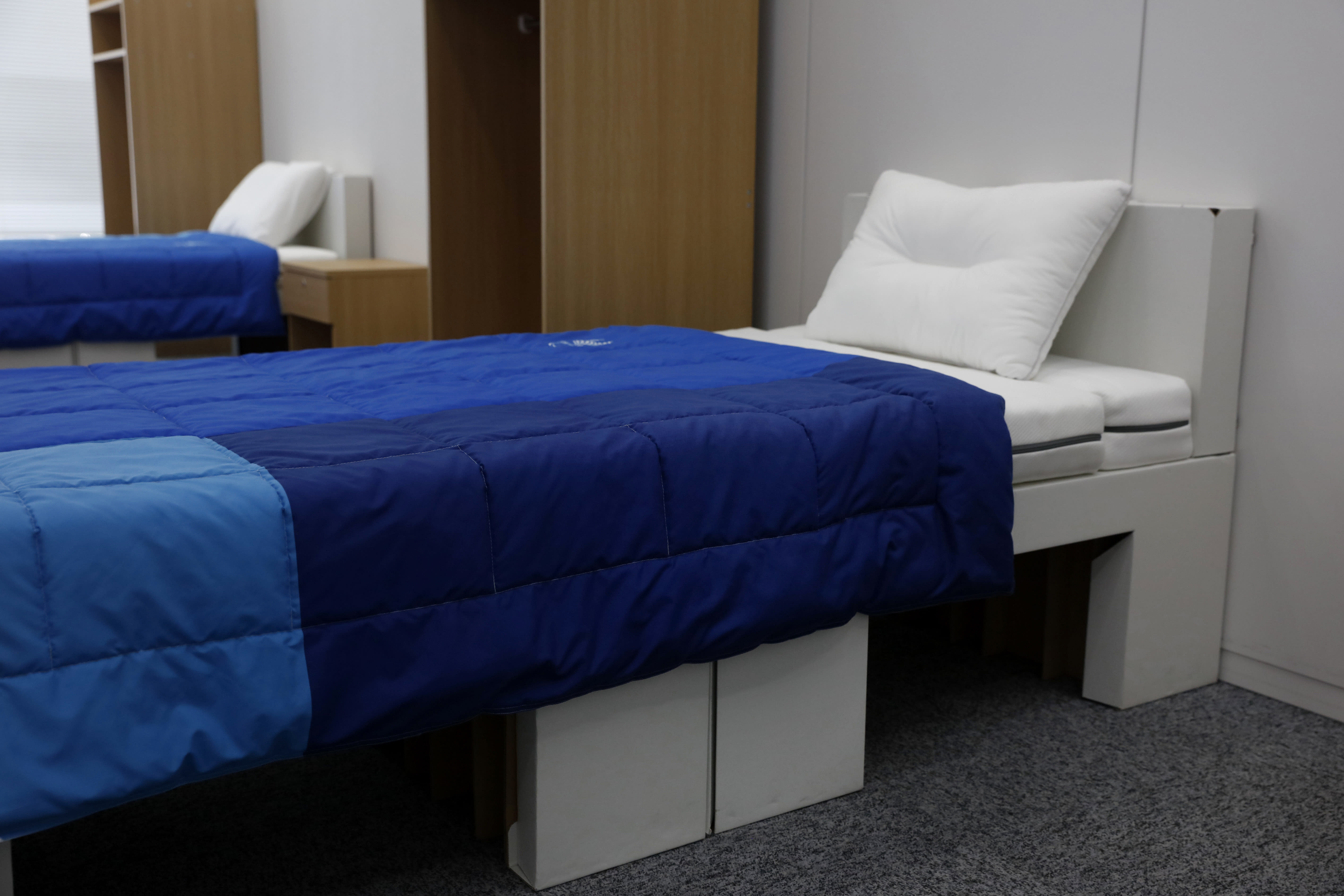 An Olympic First Cardboard  beds for Tokyo Athletes Village