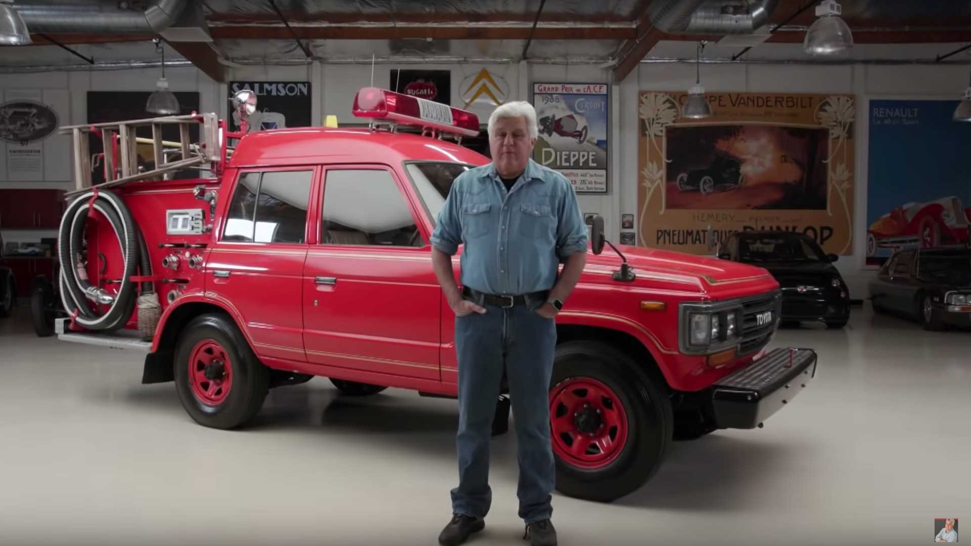 Jay Leno Drives A Japanese Toyota Land Cruiser Fire Truck