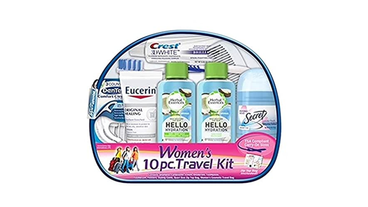 Convenience Kits International Women’s Premium 20-Piece Kit with Travel  Size TSA Compliant Essentials in Stylish Cosmetic Bag