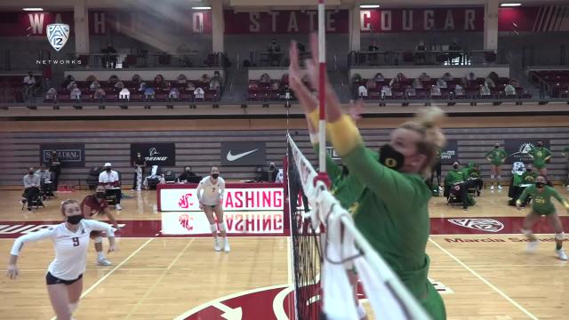 Recap: Oregon women's volleyball picks up bounce-back victory versus Washington State
