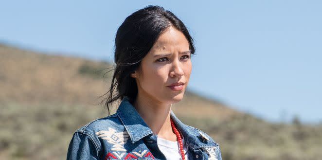 'Yellowstone' Star Kelsey Asbille Shut Down the Red Carpet in a Button-Down Shirt and Thigh-High Boots