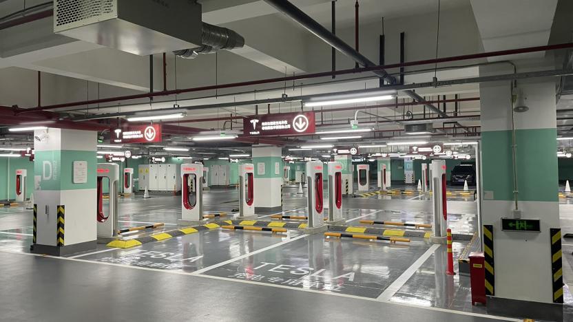 Tesla launches the world's largest Supercharger station in Shanghai