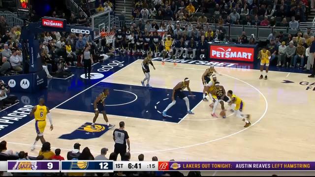 Russell Westbrook with an assist vs the Indiana Pacers