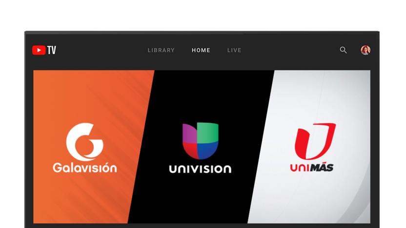 YouTube TV Spanish channels Galavision, Univision and UniMas