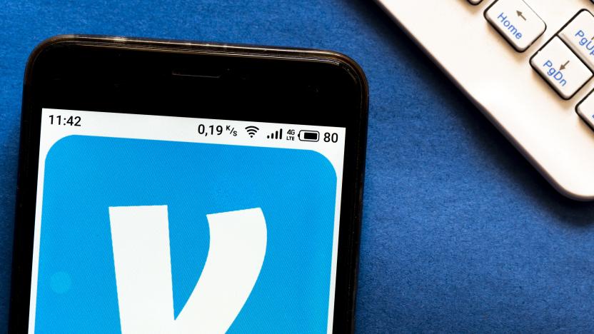 UKRAINE - 2020/10/16: In this photo illustration a Venmo mobile payment service logo seen displayed on a smartphone. (Photo Illustration by Igor Golovniov/SOPA Images/LightRocket via Getty Images)