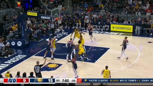 Monte Morris with a 3-pointer vs the Indiana Pacers
