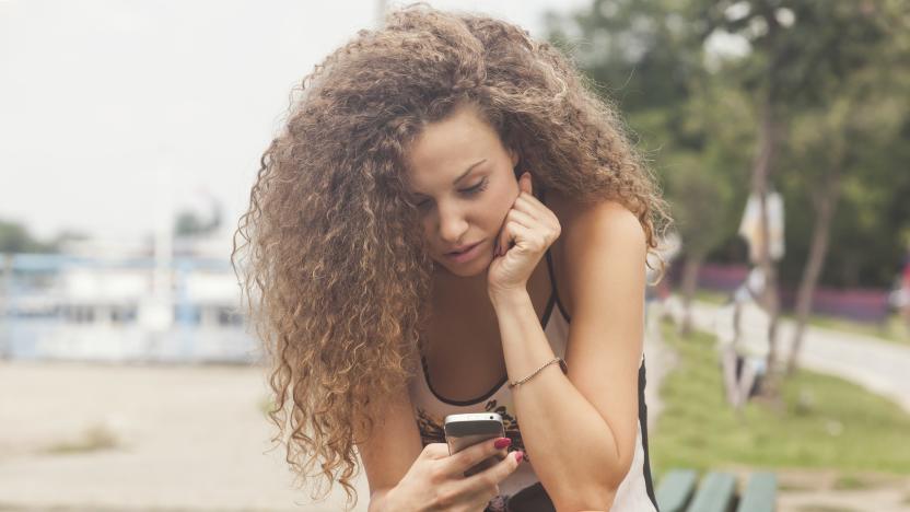 Teenage girl texting on the phone