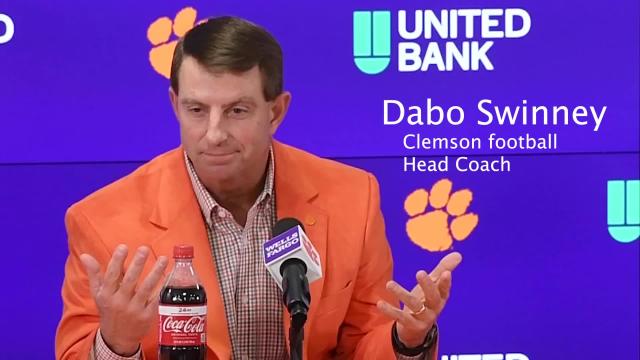 Clemson football Coach Dabo Swinney on how he found peace in prayerful process hiring Riley