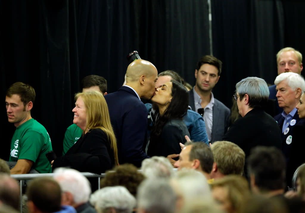 Cory Booker says he is 'enjoying and adjusting' after moving in with girlfriend Rosario Dawson