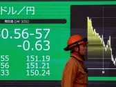 Yen steady, Asian stocks weak as wild week winds down
