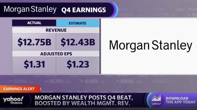 Morgan Stanley stock trends on earnings beat