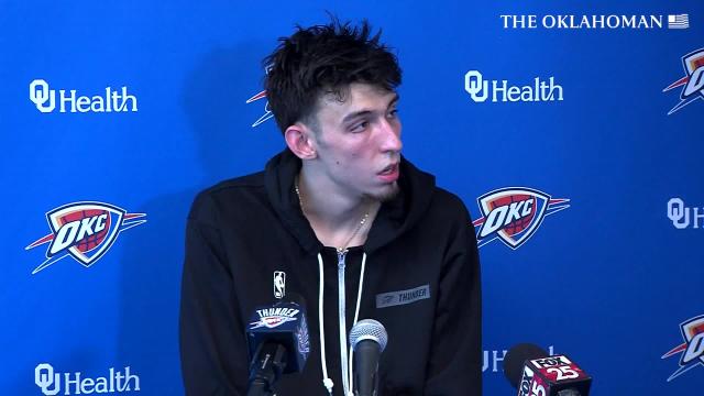 Oklahoma City Thunder's Chet Holmgren discusses injury that took him out of rookie season