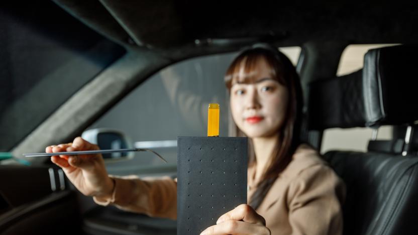 LG Display unveils 'passport-like' thin speakers designed for cars