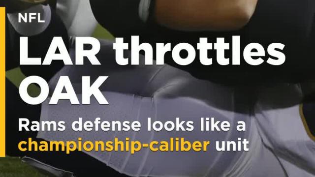 Rams defense looks championship-caliber in throttling Raiders