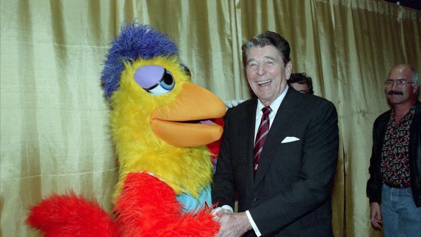 Reagan meeting the San Diego Chicken