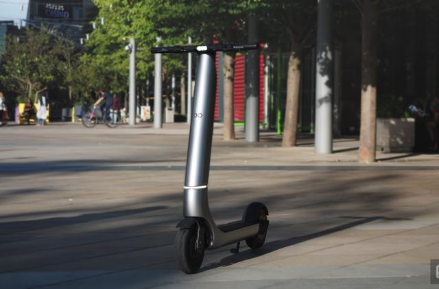 Image of the Bo M e-scooter in London's Olympic Park