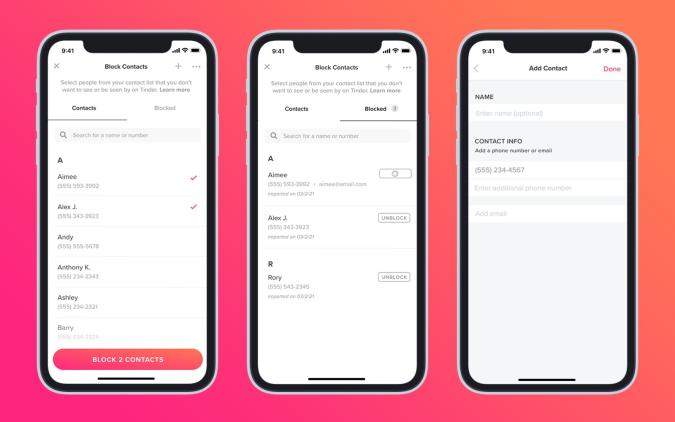 Tinder will let you block people based on their phone ...