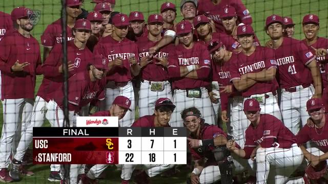 No. 4 Stanford baseball routs USC 22-3 to clinch share of Pac-12 regular-season title